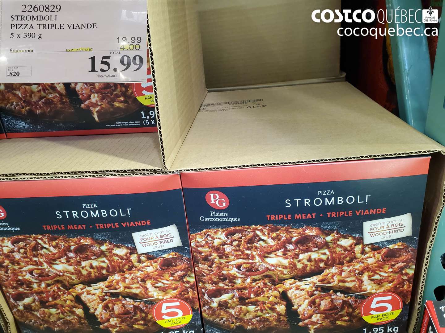 2260829 STROMBOLI PIZZA TRIPLE VIANDE 5 x 390 g ($4.00 INSTANT SAVINGS EXPIRES ON 2025-12-07) $15.99