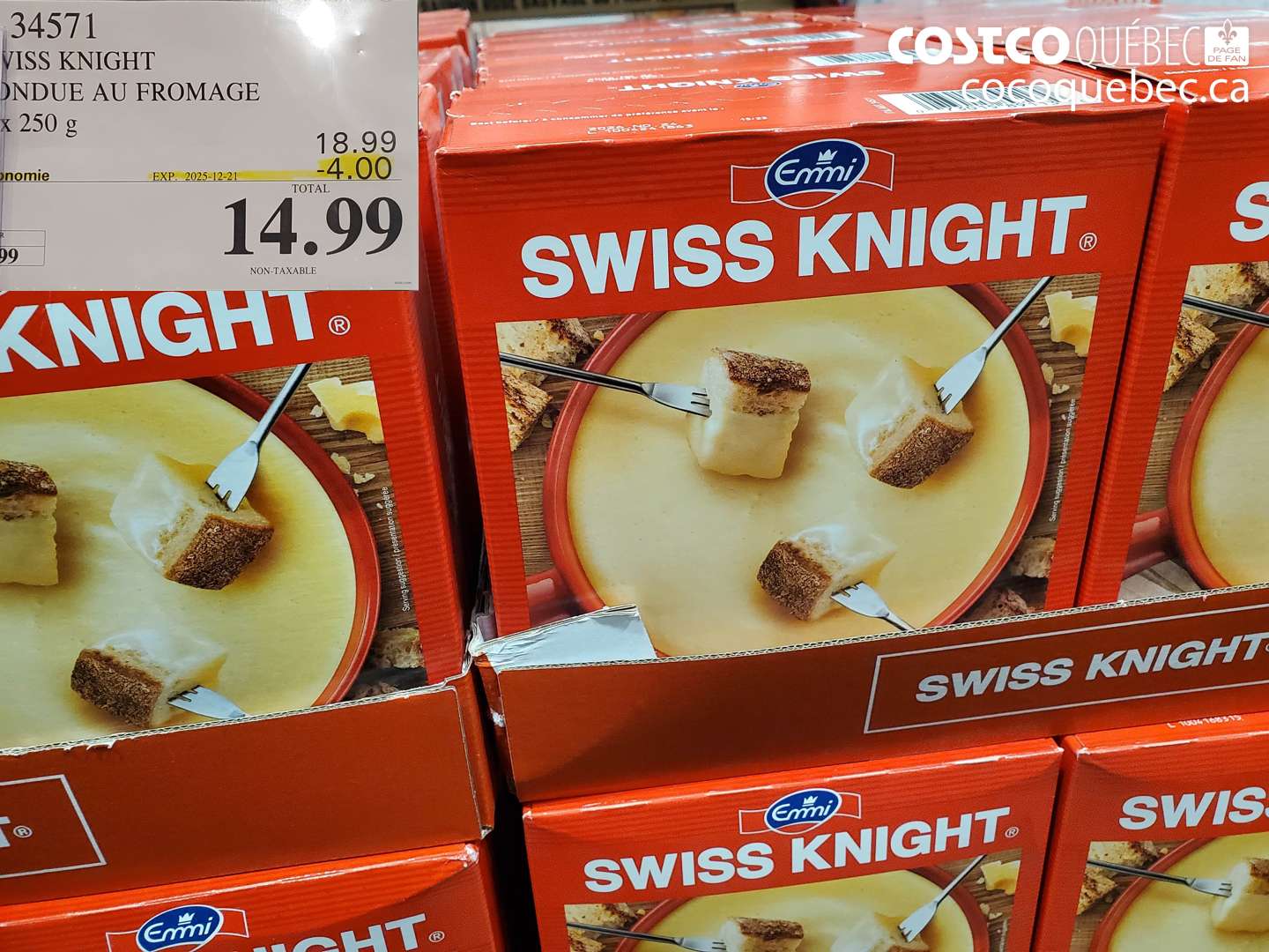 34571 SWISS KNIGHT FONDUE AU FROMAGE x 250 g ($4.00 INSTANT SAVINGS EXPIRES ON 2025-12-21) $14.99