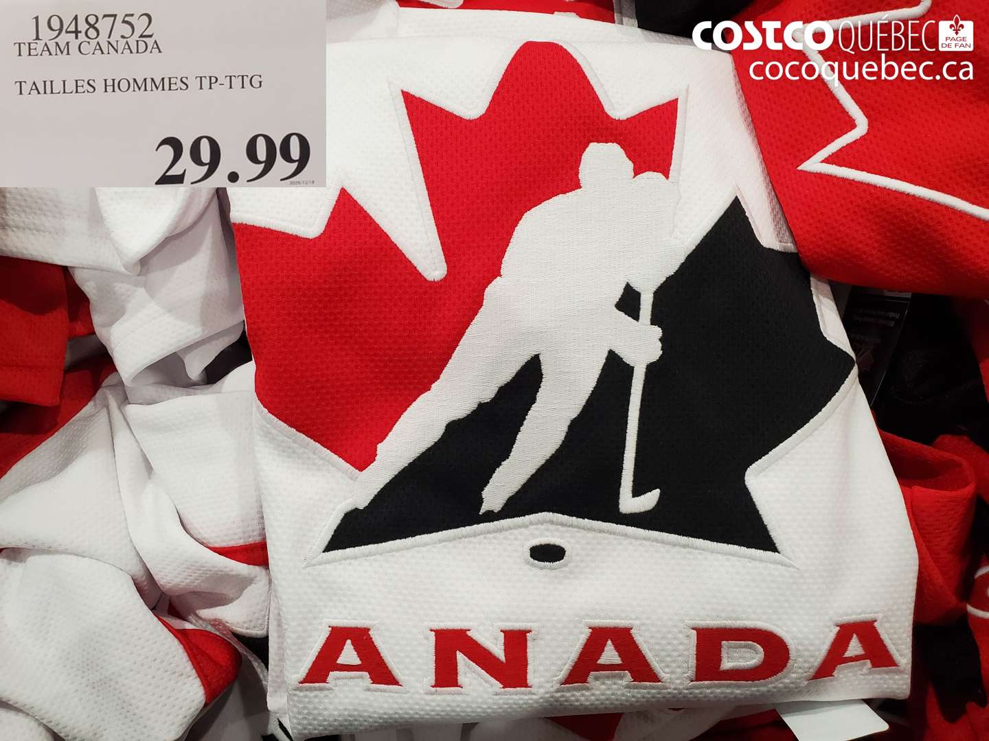 1948752 TAILLES HOMMES TP-TG $29.99