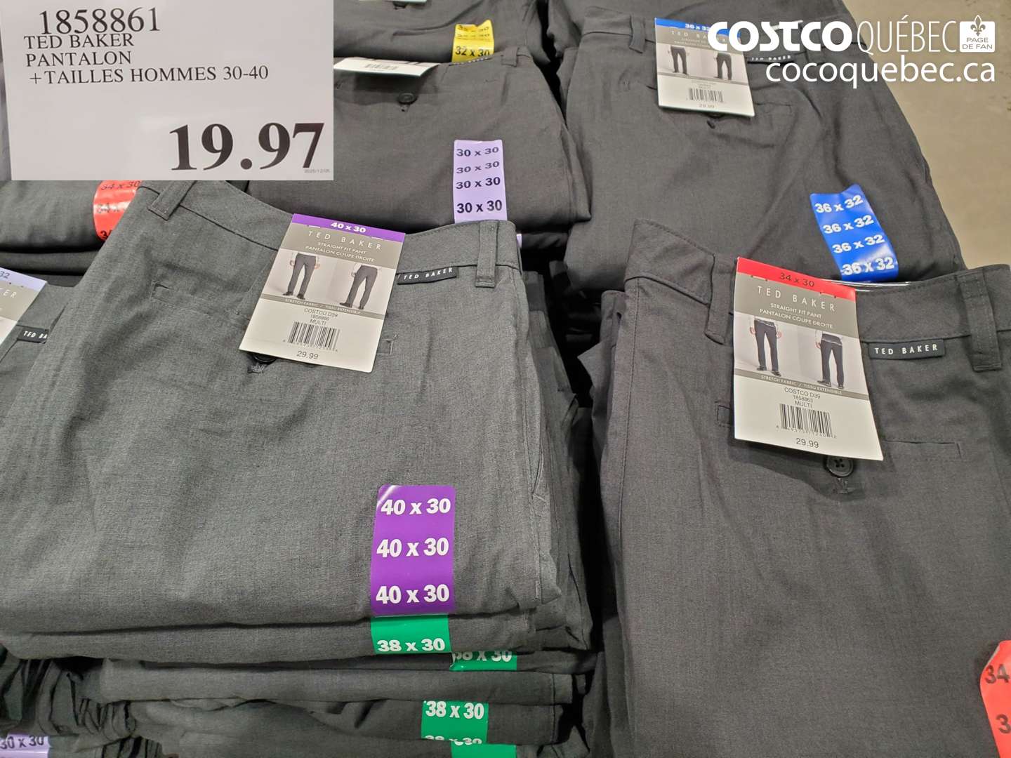 1858861 TED BAKER PANTALON +TAILLES HOMMES 30-40 $19.97