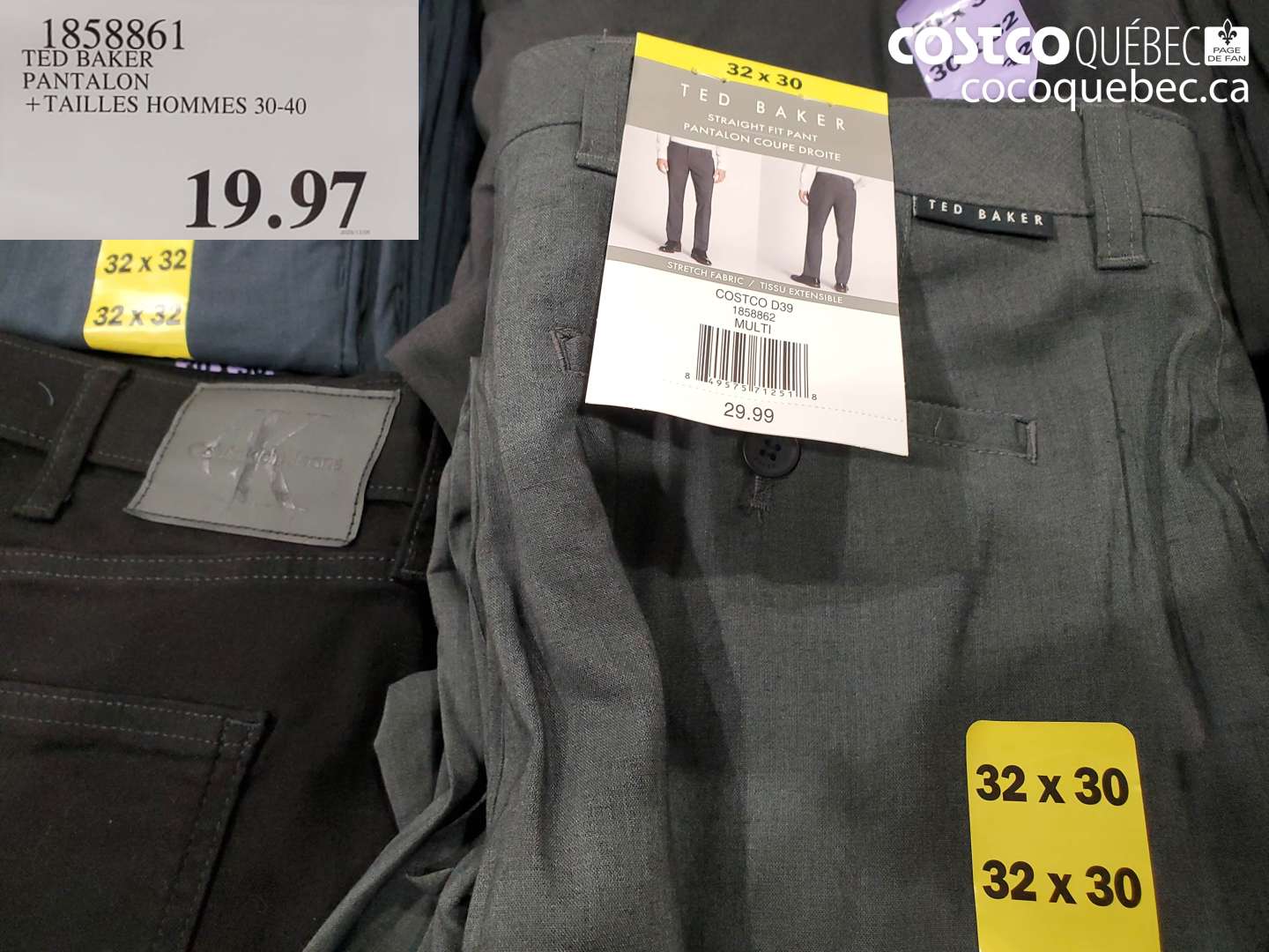 1858861 TED BAKER PANTALON +TAILLES HOMMES 30-40 $19.97