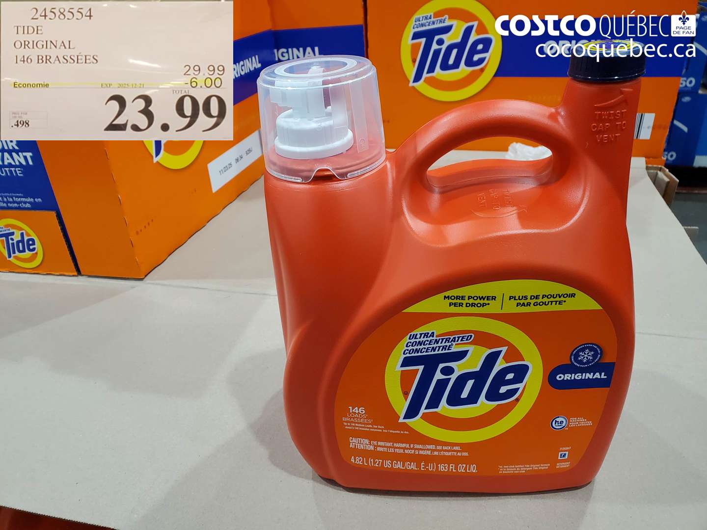 2458554 TIDE ORIGINAL 146 BRASSÉES (EXPIRES ON 2025-12-31) $23.99