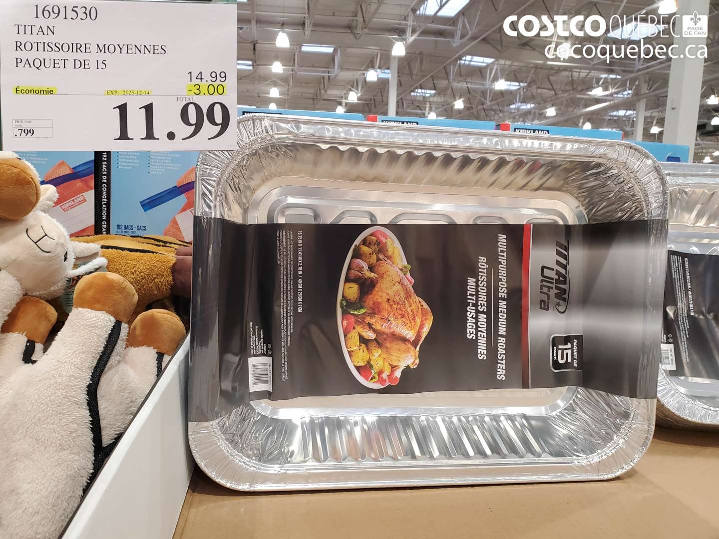 1691530 TITAN ROTISSOIRE MOYENNES PAQUET DE 15 (EXPIRES ON 2025-12-14) $11.99