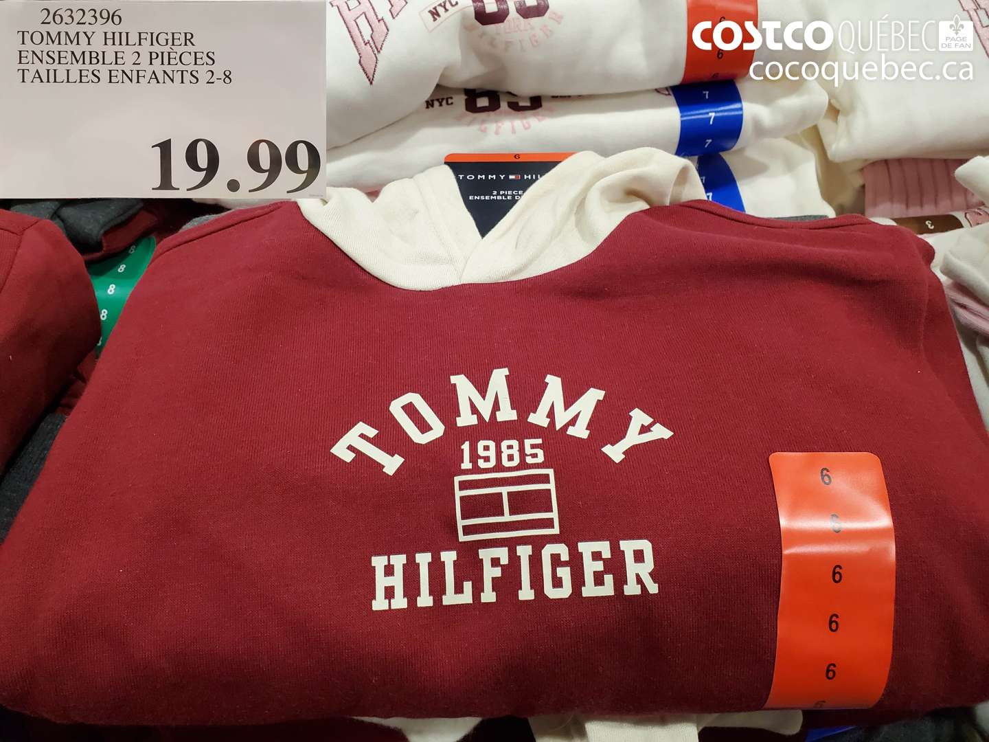 2632396 TOMMY HILFIGER ENSEMBLE 2 PIECES TAILLES ENFANTS 2-8 $19.99