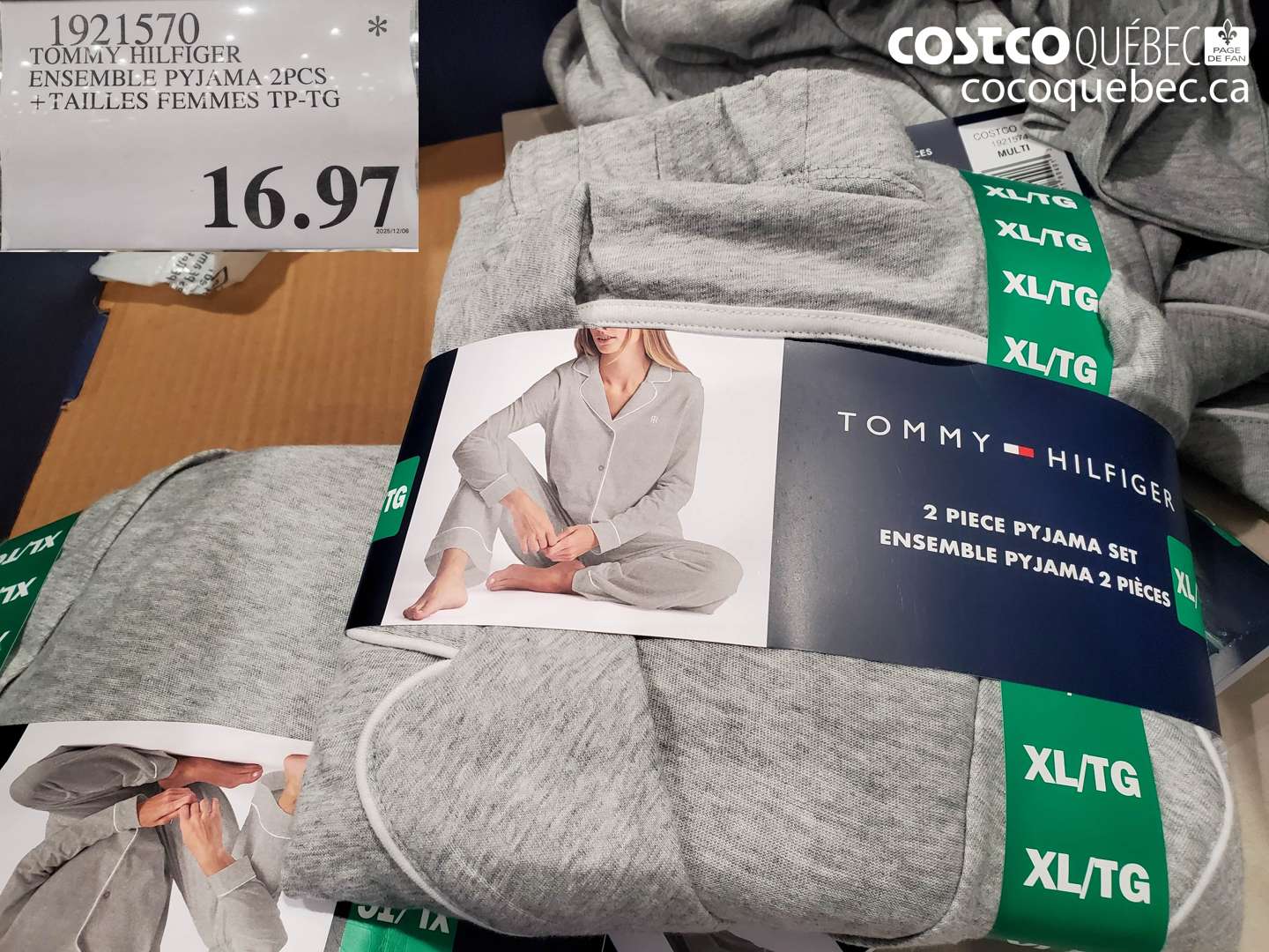 1921570 TOMMY HILFIGER ENSEMBLE PYJAMA 2PCS + TAILLES FEMMES TP-TG $16.97