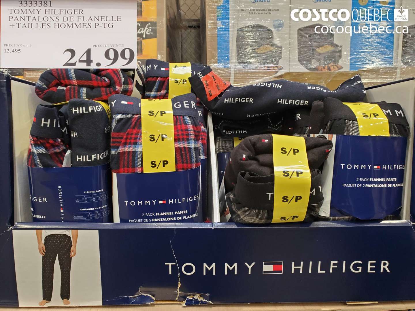 3333381 TOMMY HILFIGER PANTALONS DE FLANELLE + TAILLES HOMMES P-TG $24.99