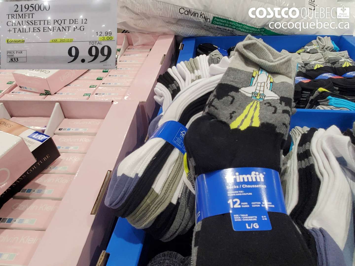 2195000 TRIMFIT CHAUSSETTE POT DE 12 + TAILLES ENFANT P-G ($3.00 INSTANT SAVINGS EXPIRES ON 2025-12-21) $9.99