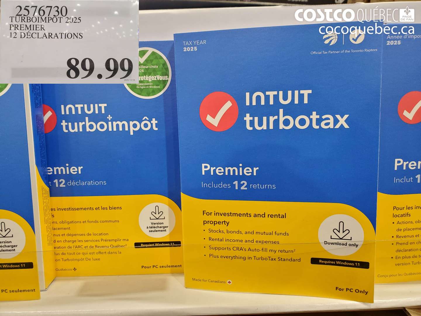 2576730 TURBOIMPORT 2025 PREMIER 12 DÉCLARATIONS $89.99