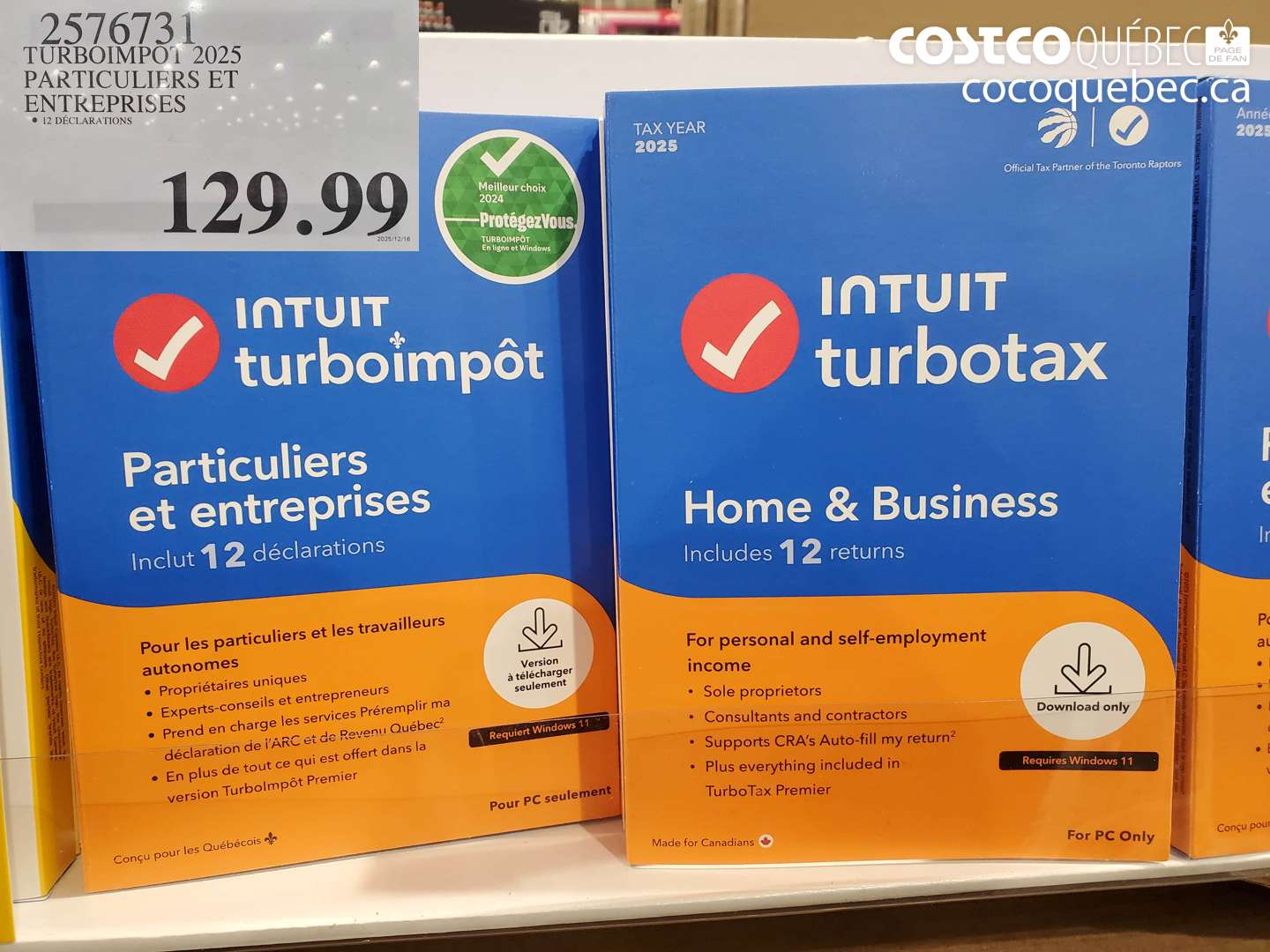 2576731 TURBOIMPOT 2025 PARTICULIERS ET ENTREPRISES • 12 DÉCLARATIONS $129.99