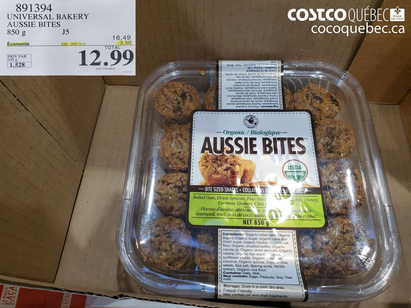 891394 UNIVERSAL BAKERY AUSSIE BITES ($3.50 INSTANT SAVINGS EXPIRES ON 2025-12-21) $12.99