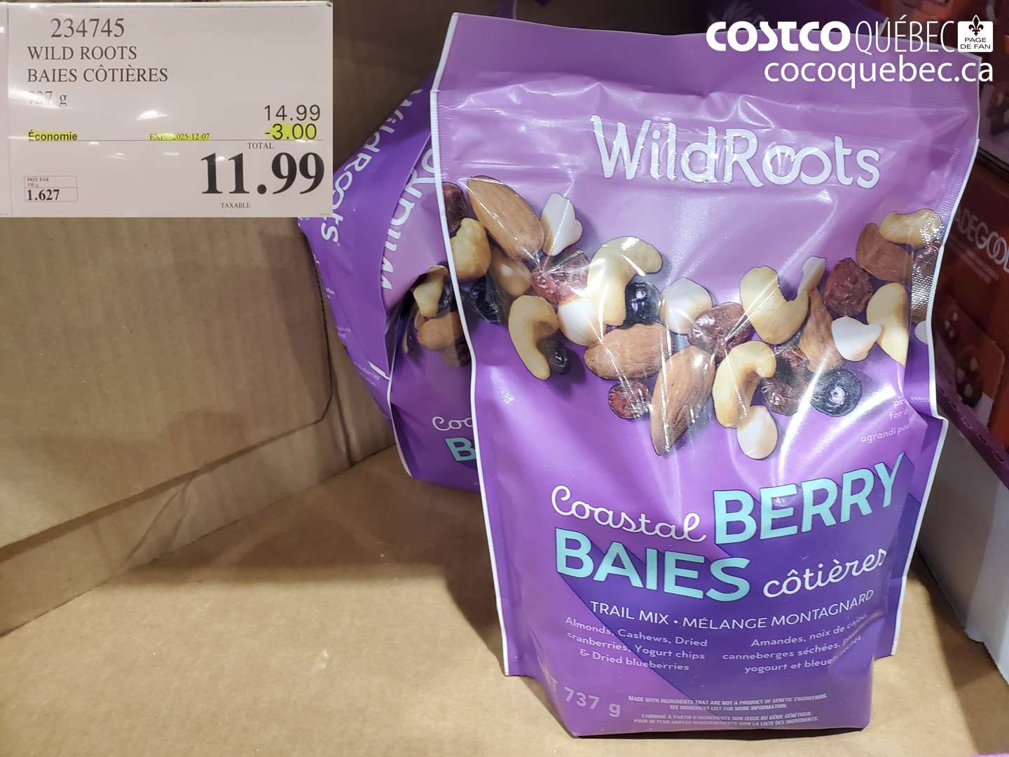 234745 WILD ROOTS BAIES CoTIéRES  ($3.00 INSTANT SAVINGS EXPIRES ON 2025-12-07) $11.99