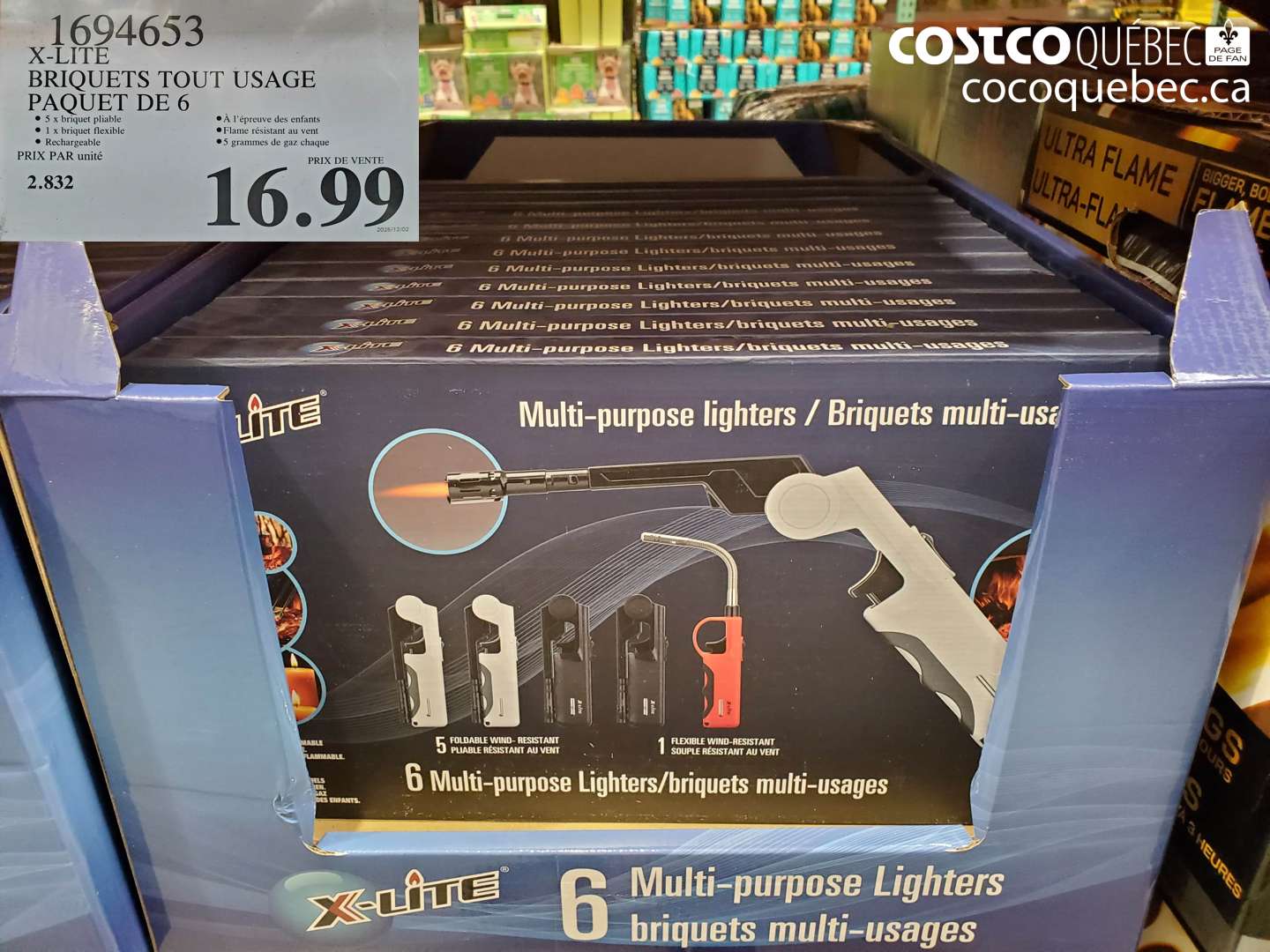 1694653 X-LITE BRIQUETS TOUT USAGE PAQUET DE 6 $16.99