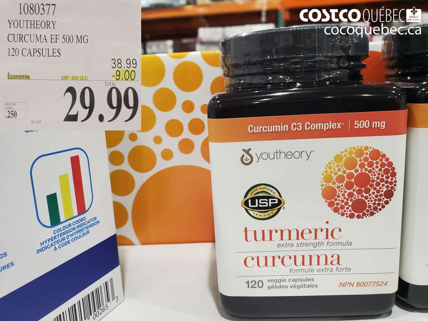 1080377 YOUTHEORY CURCUMA EF 500 MG 120 CAPSULES ($9.00 INSTANT SAVINGS EXPIRES ON 2025-12-21) $29.99