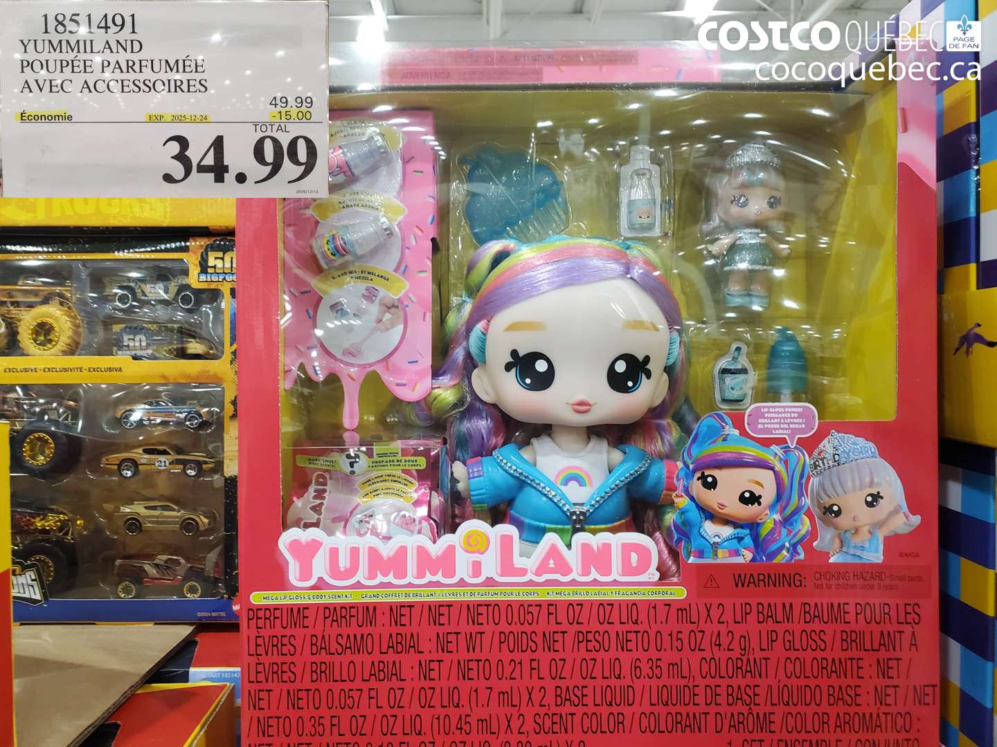 1851491 YUMMILAND POUPÉE PARFUMÉE AVEC ACCESSOIRES ($15.00 INSTANT SAVINGS EXPIRES ON 2025-12-24) $34.99