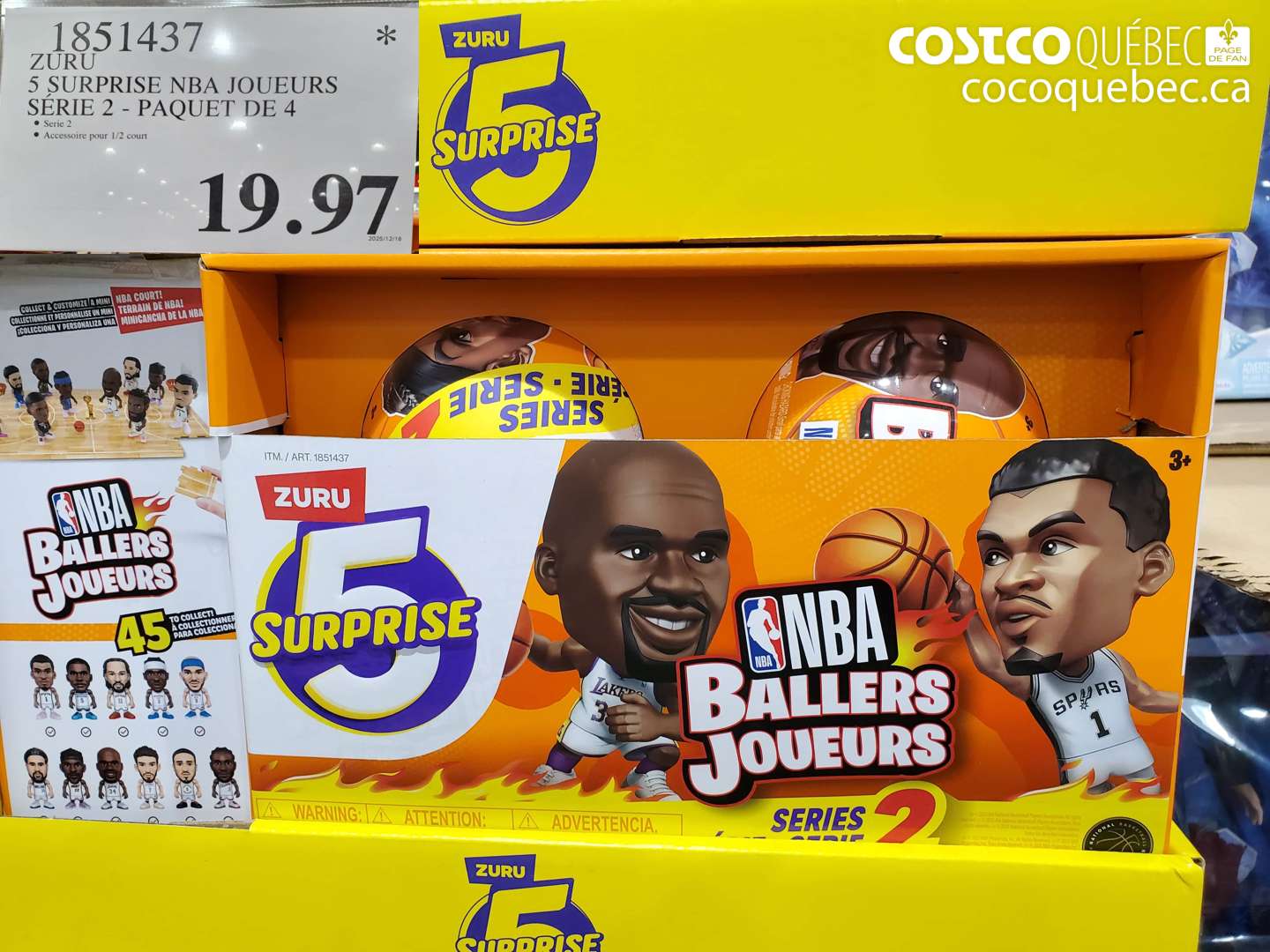 1851437 ZURU 5 SURPRISE NBA JOUEURS SÉRIE 2 - PAQUET DE 4 $19.97