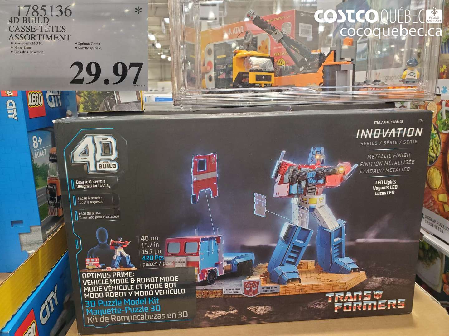 1785136 4D BUILD CASSE-TÊTES ASSORTMENT $29.97