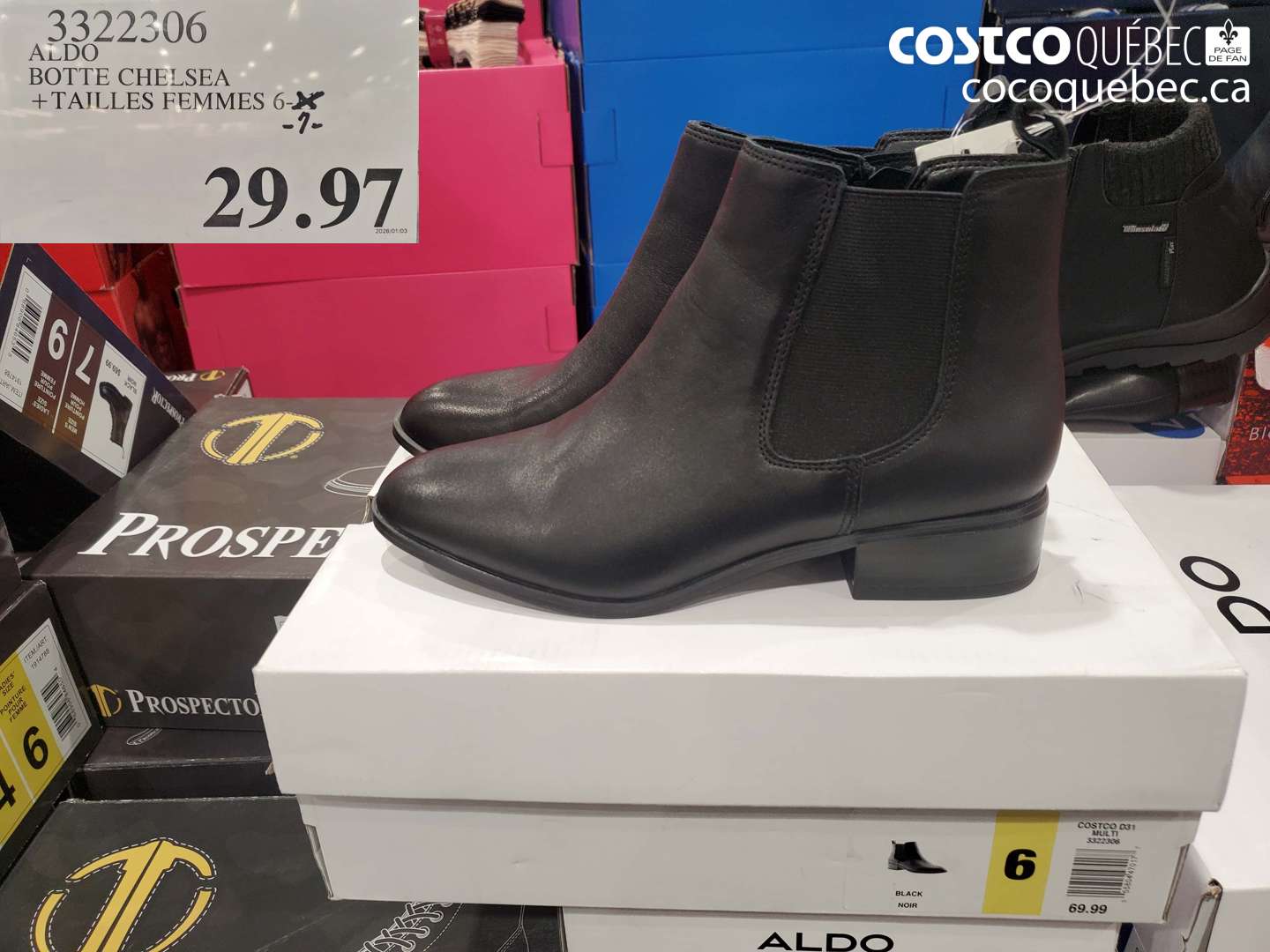 3322506 ALDO BOTTE CHELSEA+TAILLES FEMMES 6-3 $29.97