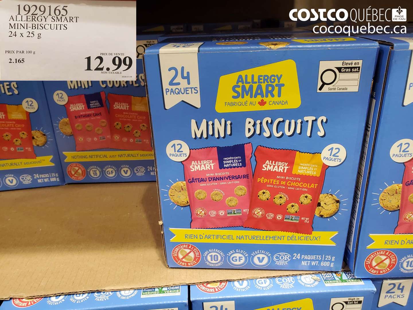 1929165 ALLERGY SMART MINI-BISCUITS 24x25 g  $12.99