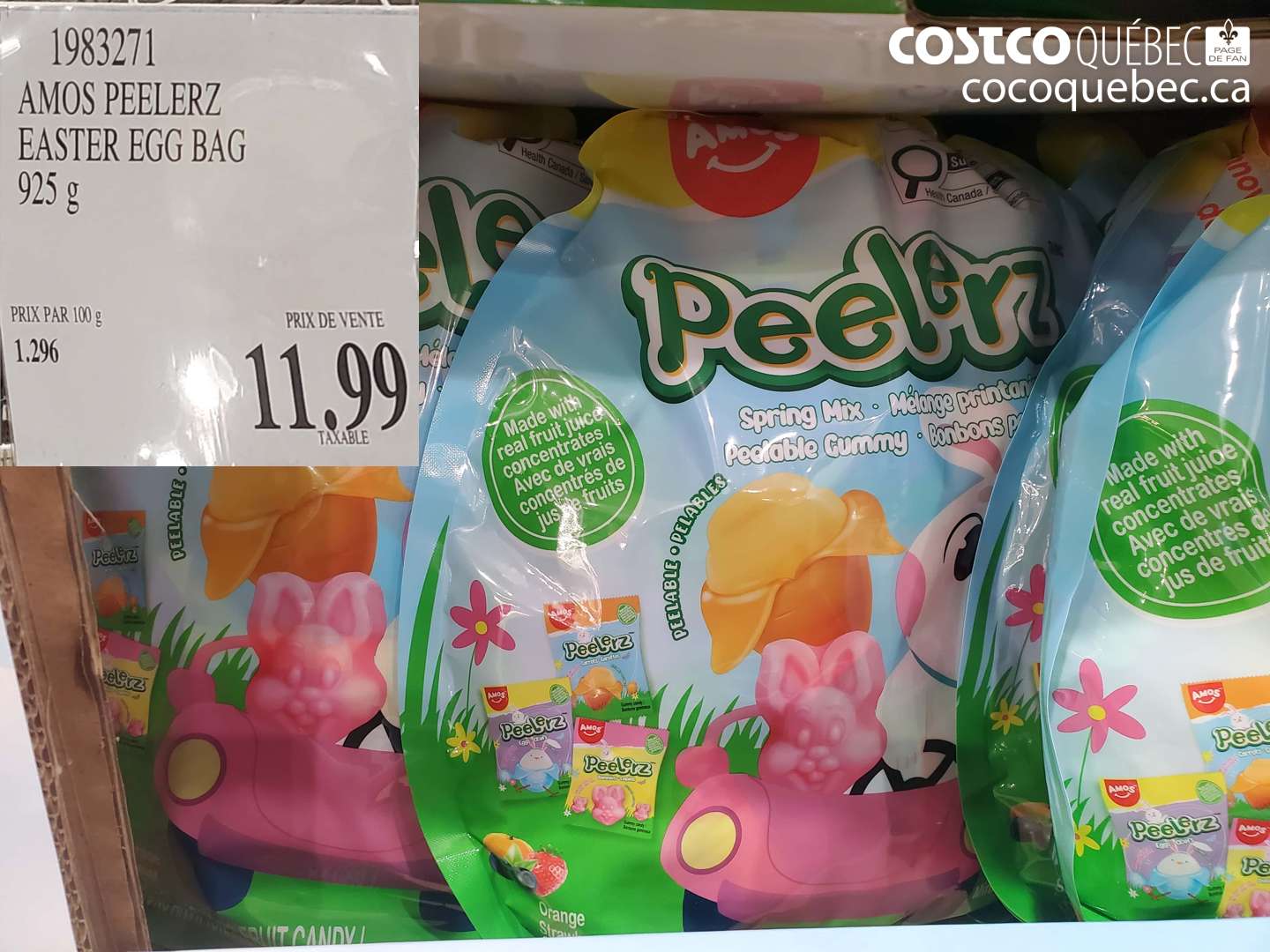 1983271 AMOS PEELERZ EASTER EGG BAG 925 G $11.99