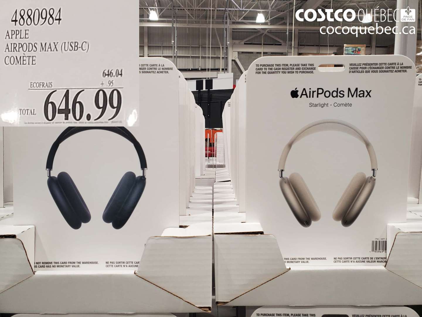 4880984 APPLE AIRPODS MAX (USB-C) COMETE $646.99