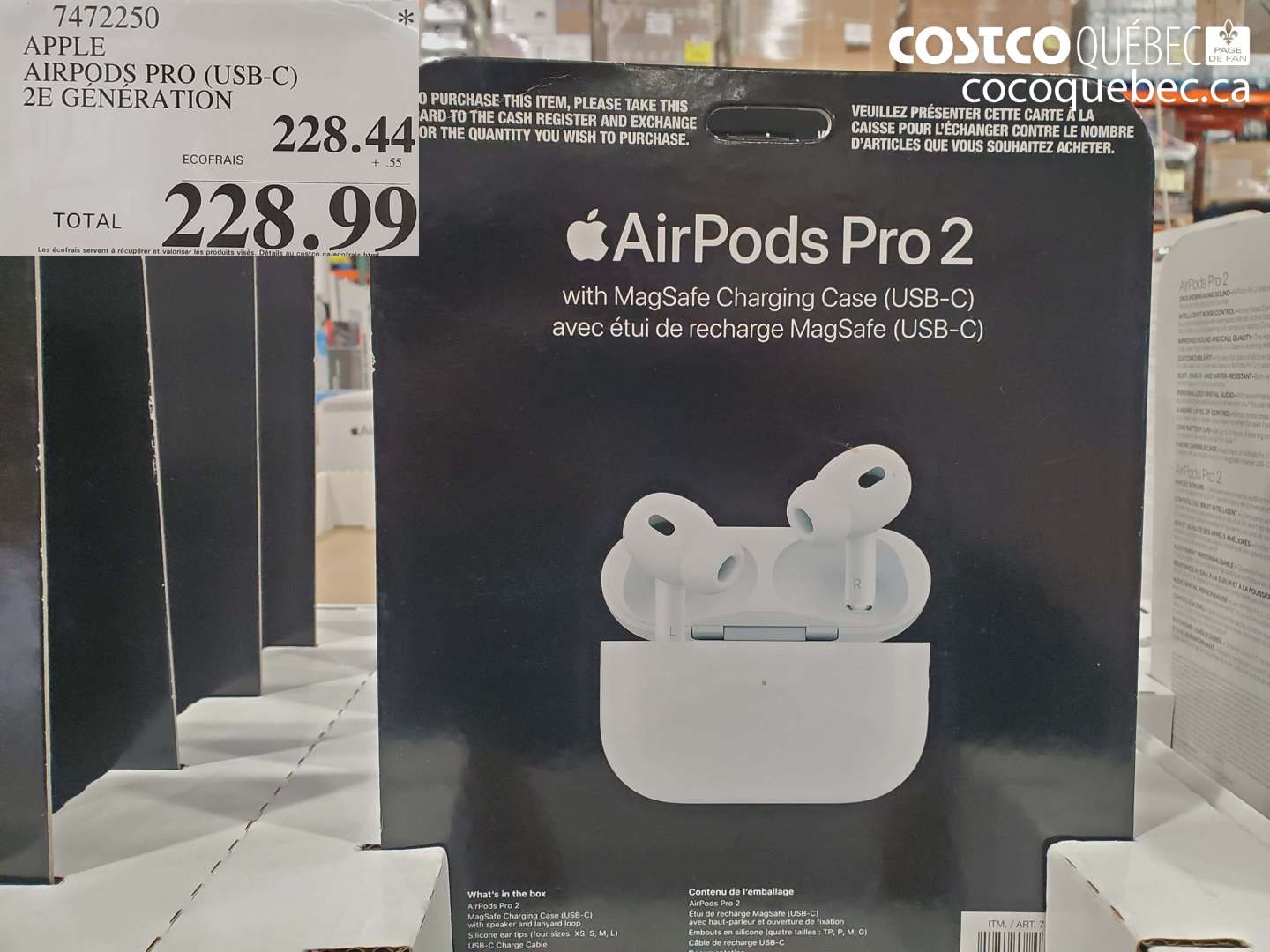 7472250 APPLE AIRPODS PRO (USB-C) 2E GENERATION $228.99