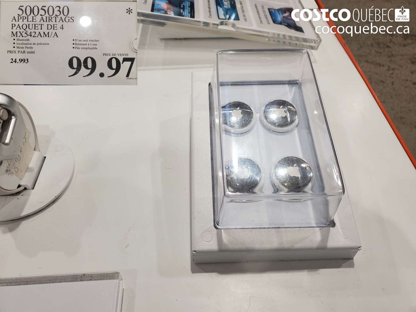 5005030 APPLE AIRTAG PAQUET DE 4 $99.97