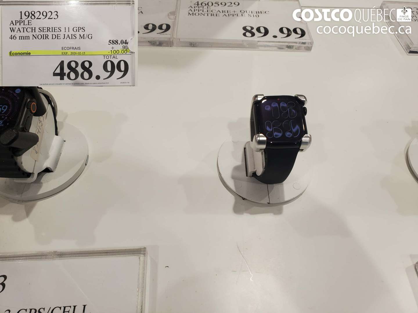 1982923 APPLE WATCH SERIES 11 GPS 46 MM NOIR DE JAIS M/G ($100.00 INSTANT SAVINGS EXPIRES ON 2026-02-15) $488.99