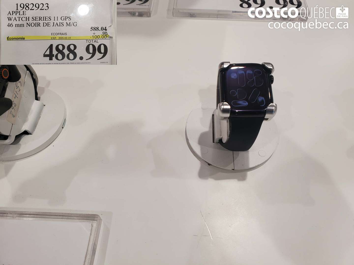 1982923 APPLE WATCH SERIES 11 GPS 46 MM NOIR DE JAIS M/G ($100.00 INSTANT SAVINGS EXPIRES ON 2026-02-15) $488.99