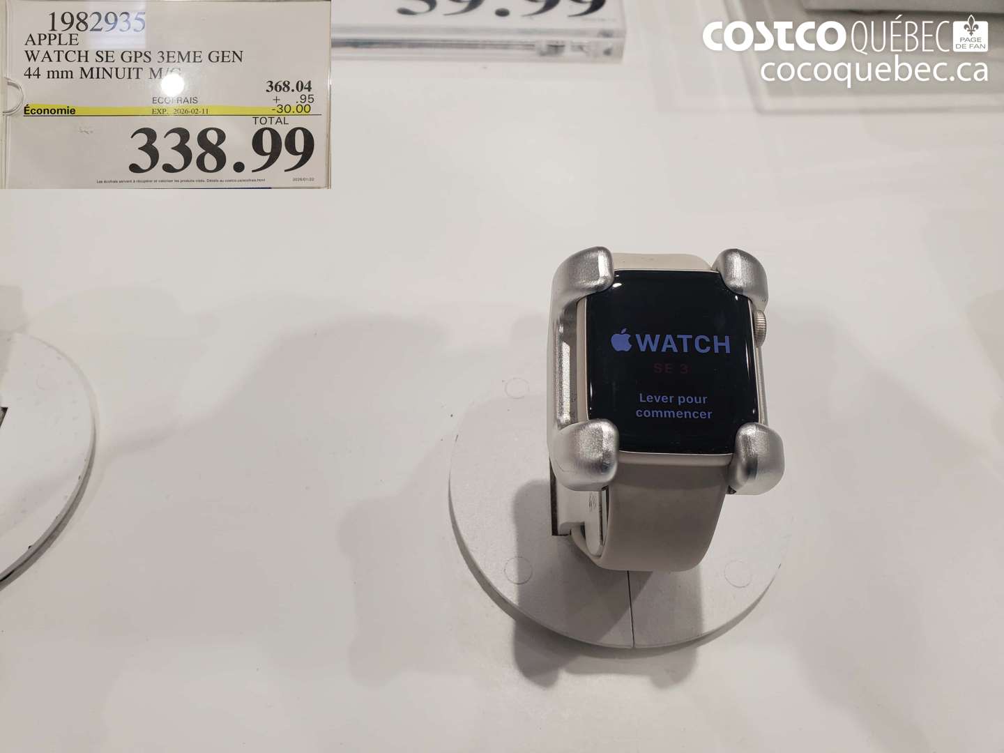 1982935 APPLE WATCH SE GPS 3EME GEN 44 mm ($30.00 INSTANT SAVINGS EXPIRES ON 2026-02-11) $338.99