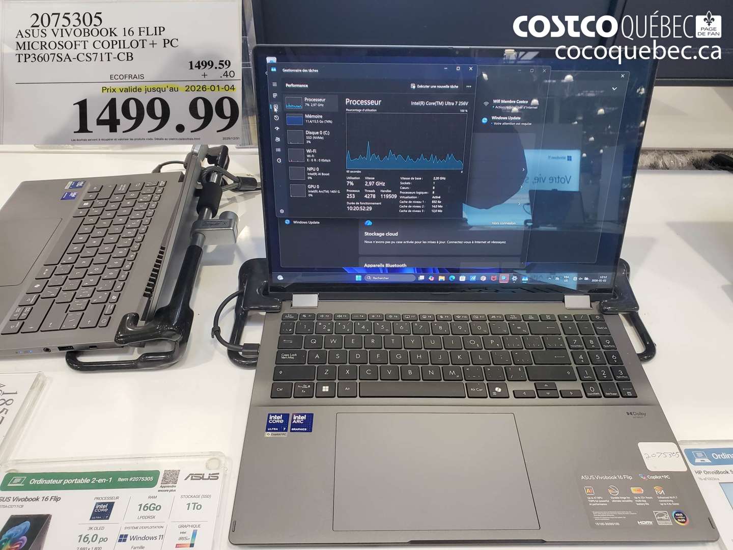 2075305 ASUS VIVOBOOK 16 FLIP MICROSOFT COPILOT+ PC TP3607SA-CS71T-CB (EXPIRES ON 2026-01-04) $1499.99