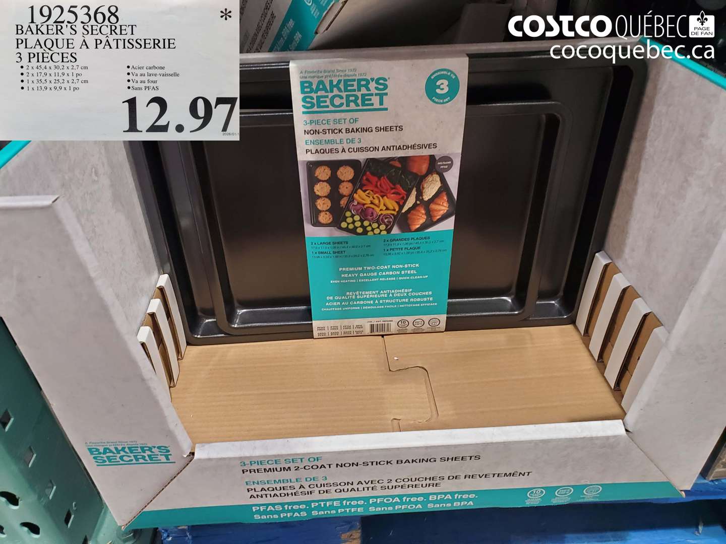 1925368 BAKER'S SECRET PLAQUE A PATISSERIE 3 PIECES  $12.97