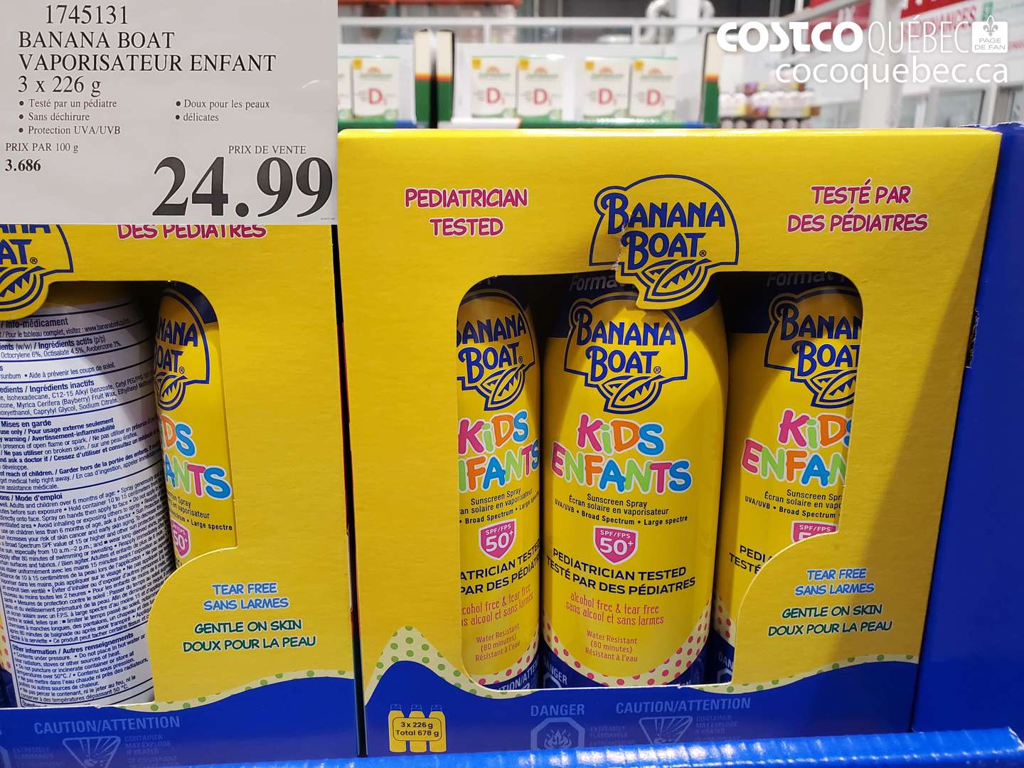 1745131 BANANA BOAT VAPORISATEUR ENFANT 3 x 226 g $24.99