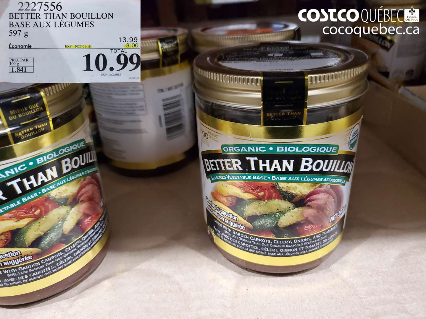 2227556 BETTER THAN BOUILLON BASE AUX LÉGUMES ($3.00 INSTANT SAVINGS EXPIRES ON 2026-01-18) $10.99