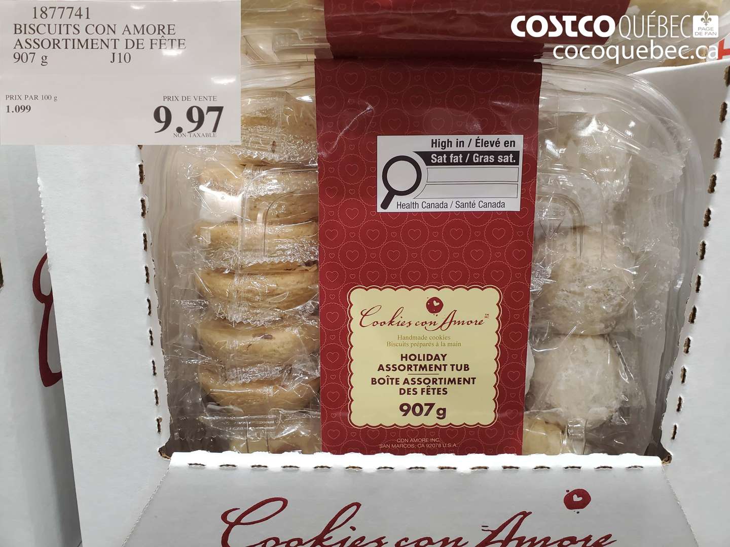 1877741 BISCUITS CON AMORE ASSORTIMENT DE FÊTE 907 g $9.97