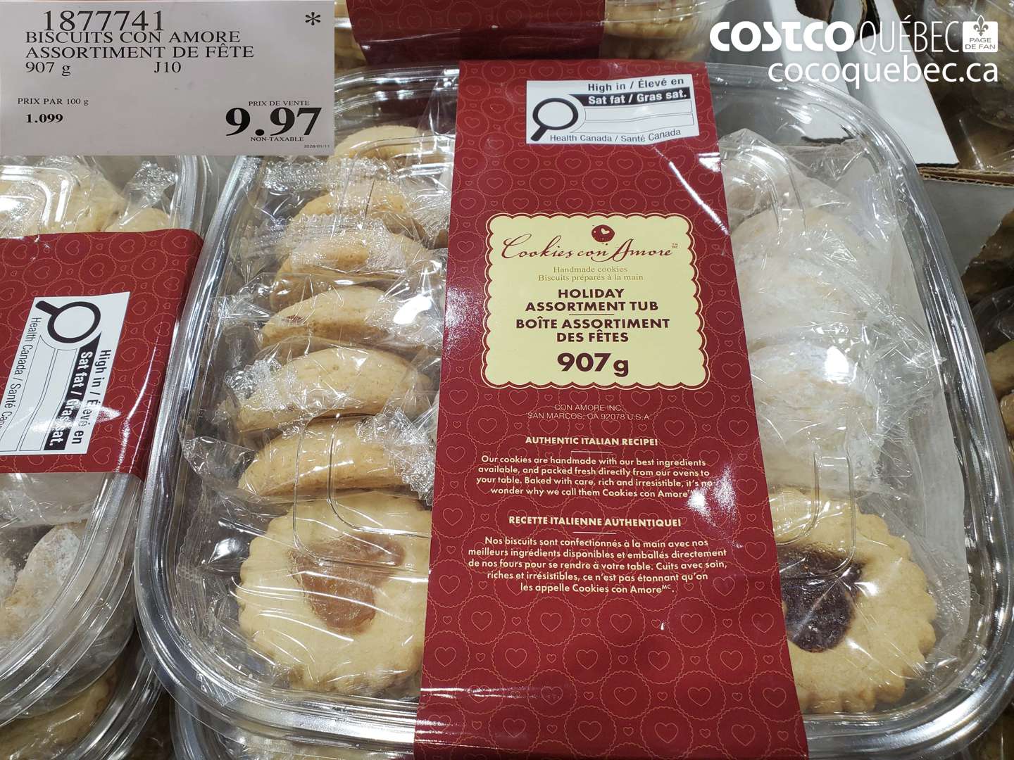 1877741 BISCUITS CON AMORE ASSORTIMENT DE FÊTE 907 g $9.97