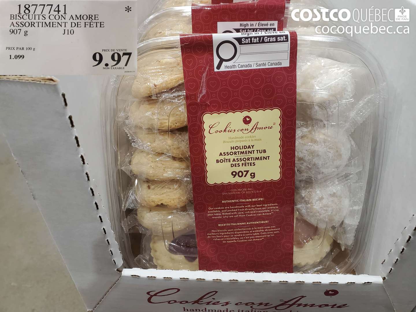 1877741 BISCUITS CON AMORE ASSORTIMENT DE FÊTE 907 g $9.97