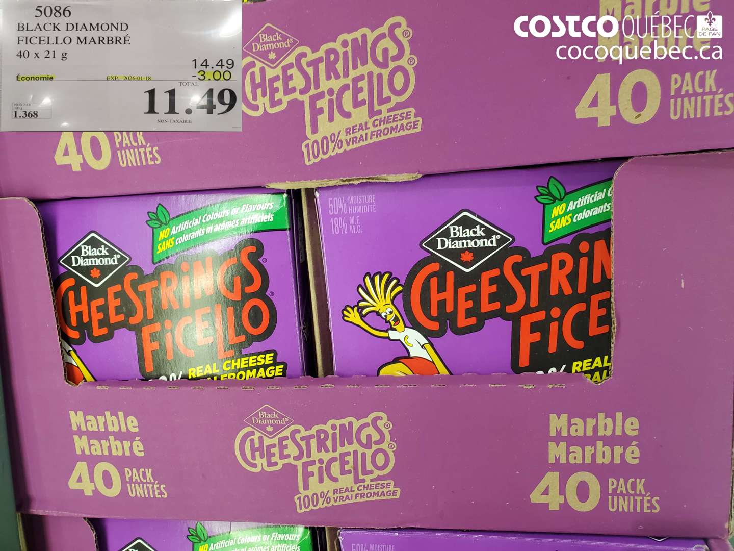 5086 BLACK DIAMOND FICELLO MARBRÉ 40 x 21 g ($3.00 INSTANT SAVINGS EXPIRES ON 2026-01-18) $11.49