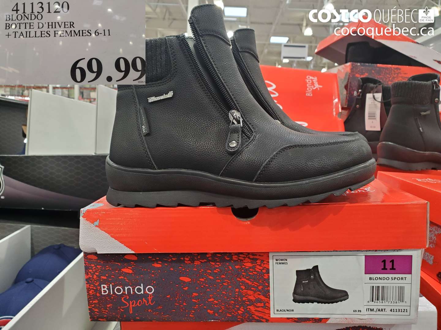 4113120 BLONDO BOTTE D'HIVER +TAILLES FEMMES 6-11 $69.99