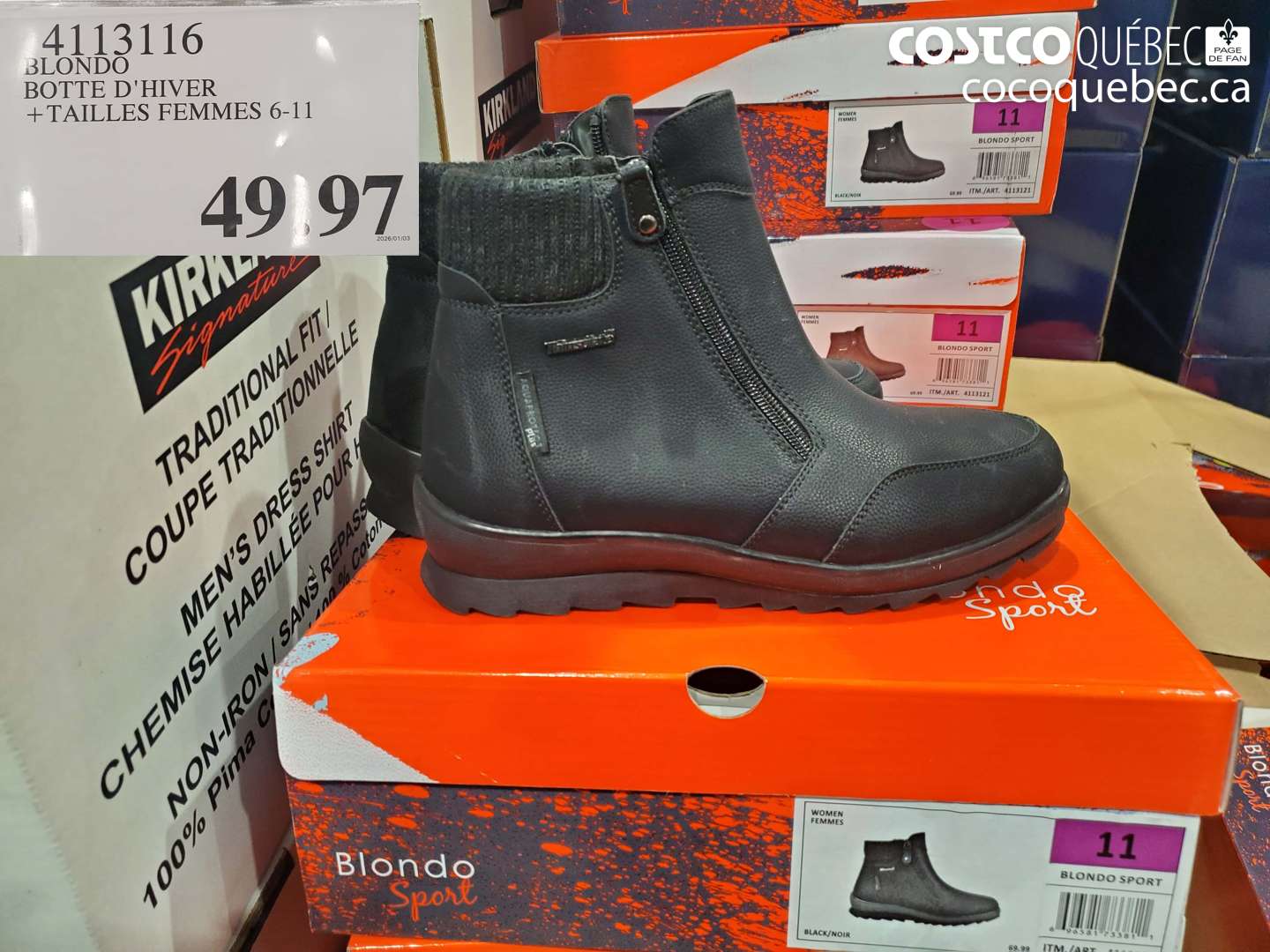 4113116 BLONDO BOTTE D'HIVER +TAILLES FEMMES 6-11 $49.97