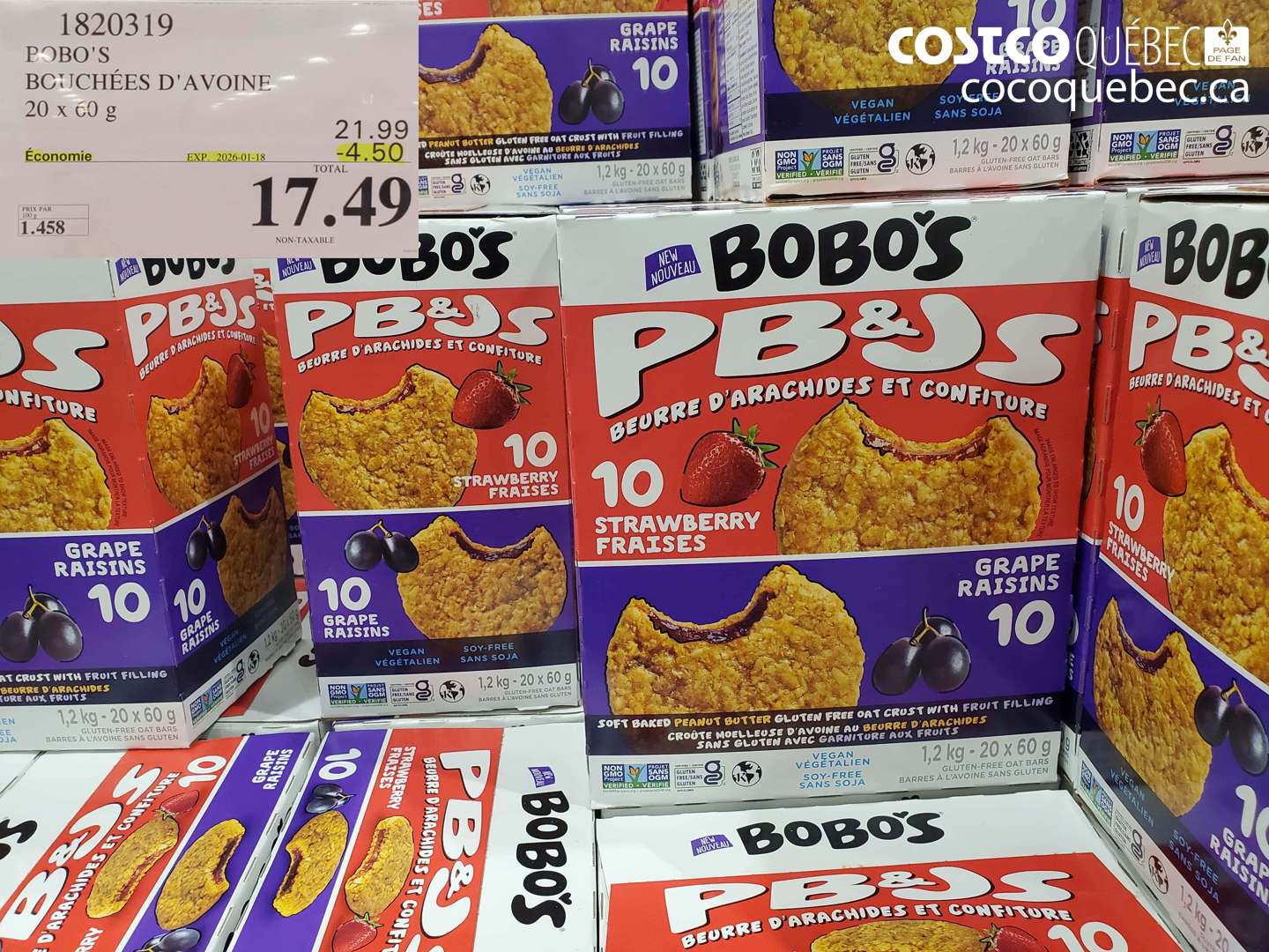 1820319 BOBO'S BOUCHÉES D'AVOINE ($4.50 INSTANT SAVINGS EXPIRES ON 2026-01-18) $17.49