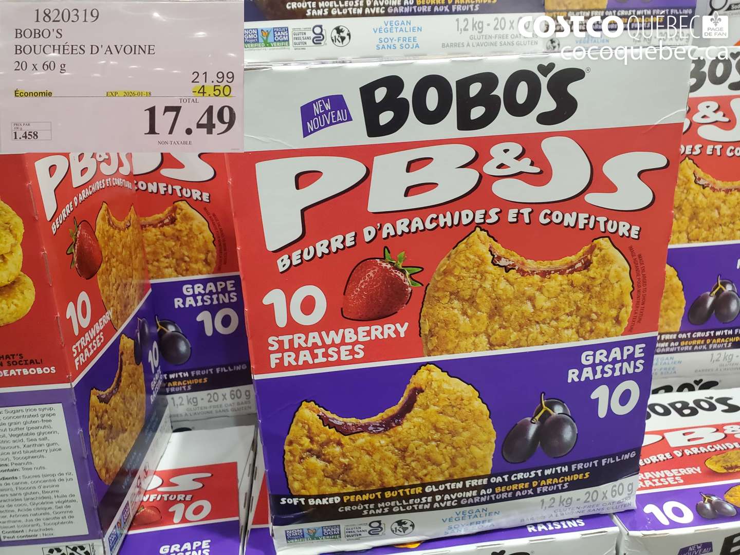 1820319 BOBO'S BOUCHÉES D'AVOINE ($4.50 INSTANT SAVINGS EXPIRES ON 2026-01-18) $17.49