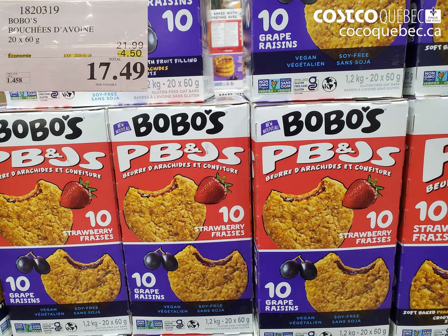 1820319 BOBO'S BOUCHÉES D'AVOINE ($4.50 INSTANT SAVINGS EXPIRES ON 2026-01-18) $17.49