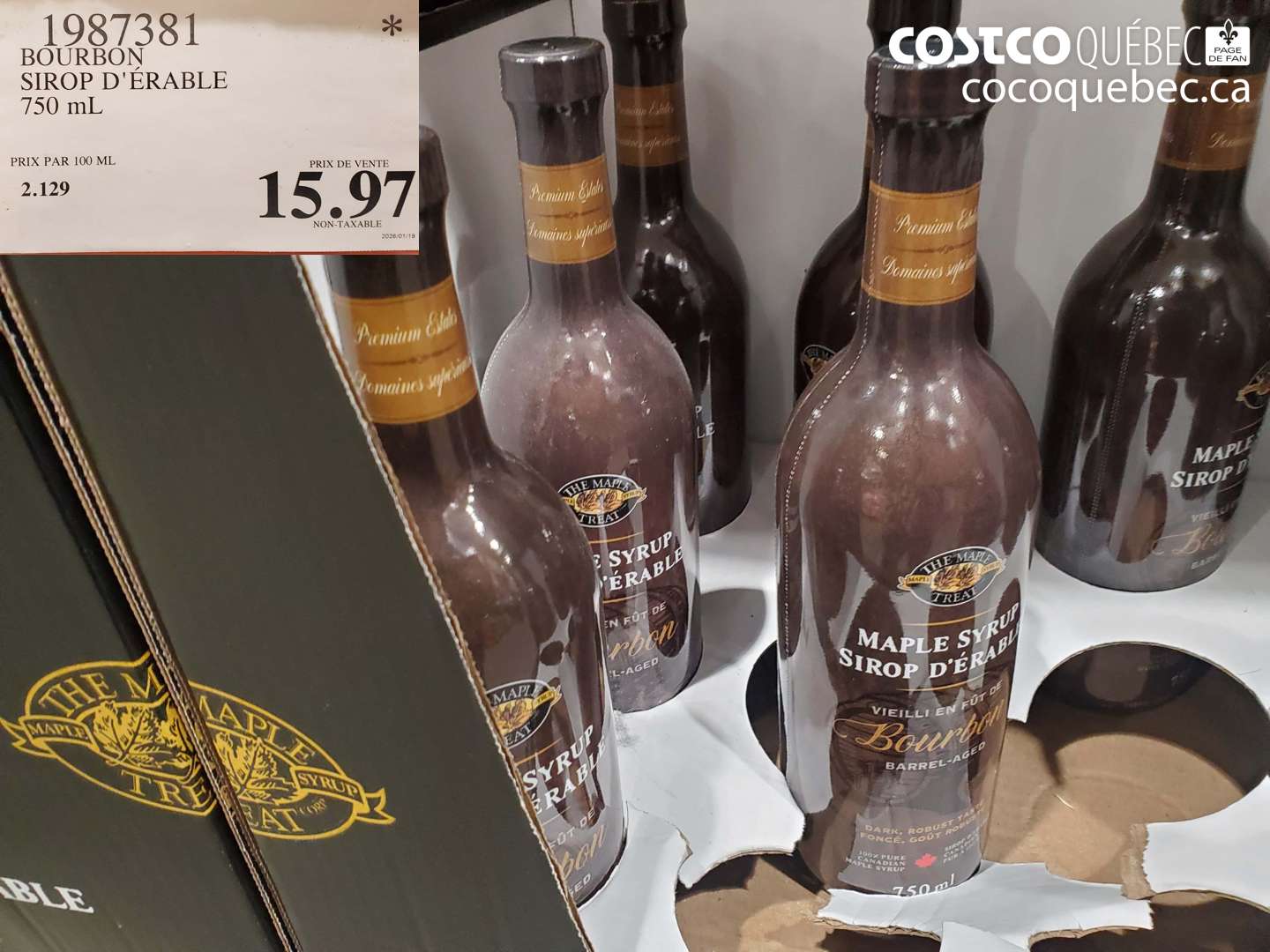 1987381 BOURBON SIROP D'ERABLE 730 mL $15.97
