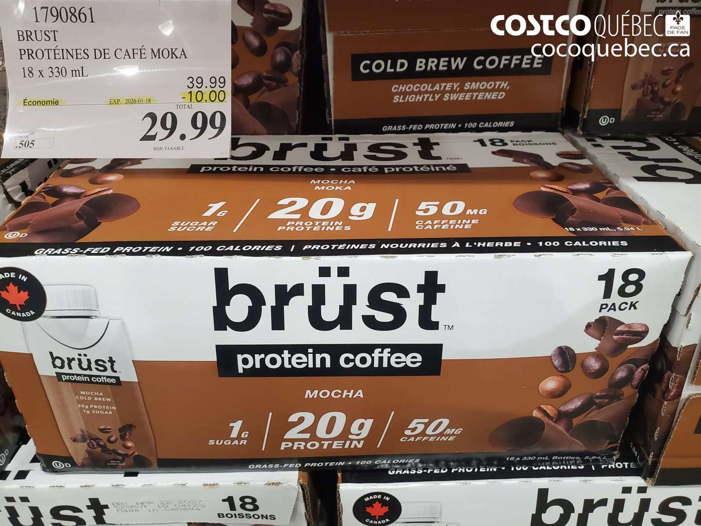 1790861 BRUST PROTÉINÉES DE CAFÉ MOKA ($10.00 INSTANT SAVINGS EXPIRES ON 2026-01-18) $29.99