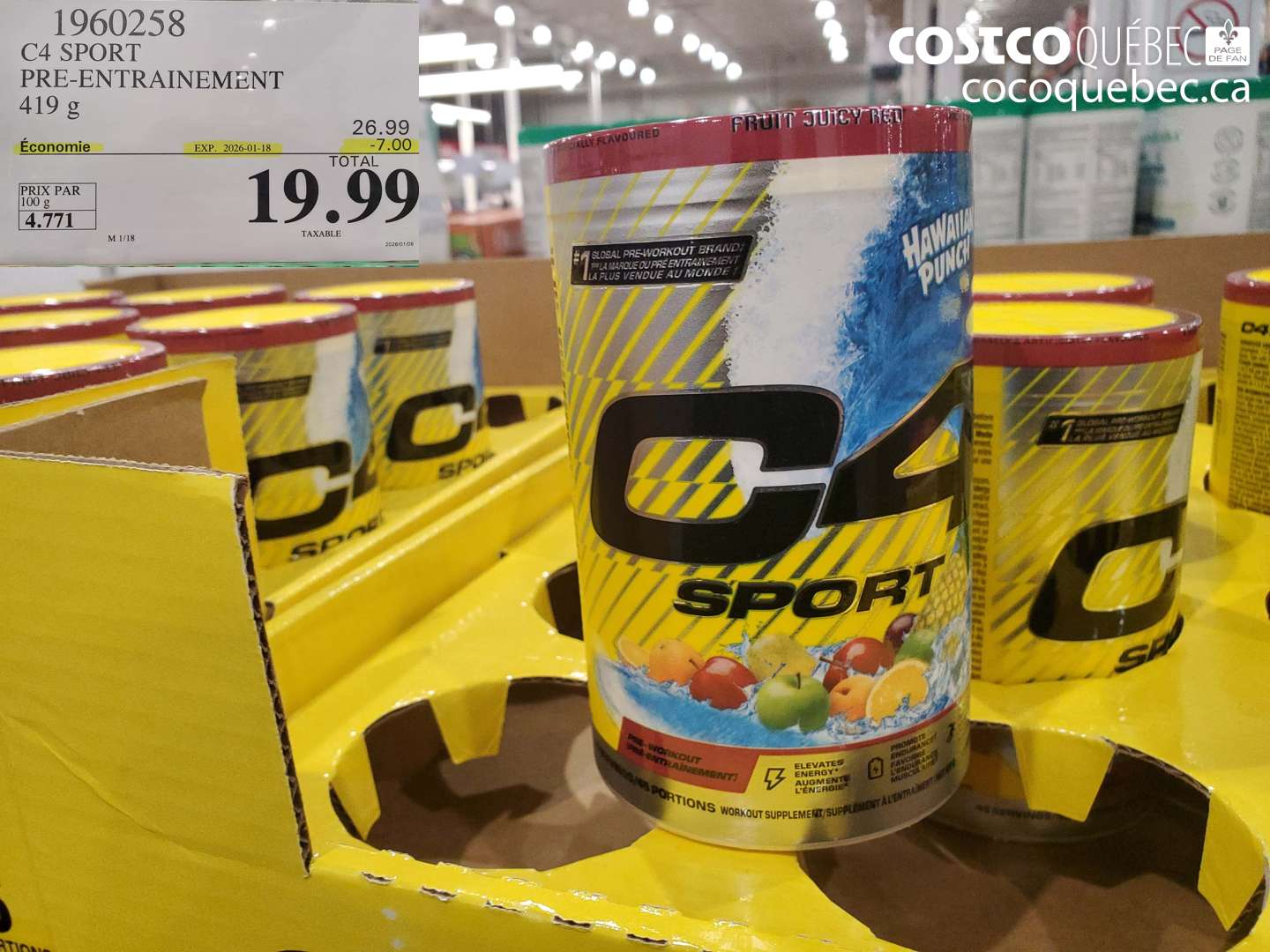 1960258 C4 SPORT PRE-ENTRAINEMENT ($7.00 INSTANT SAVINGS EXPIRES ON 2026-01-18) $19.99