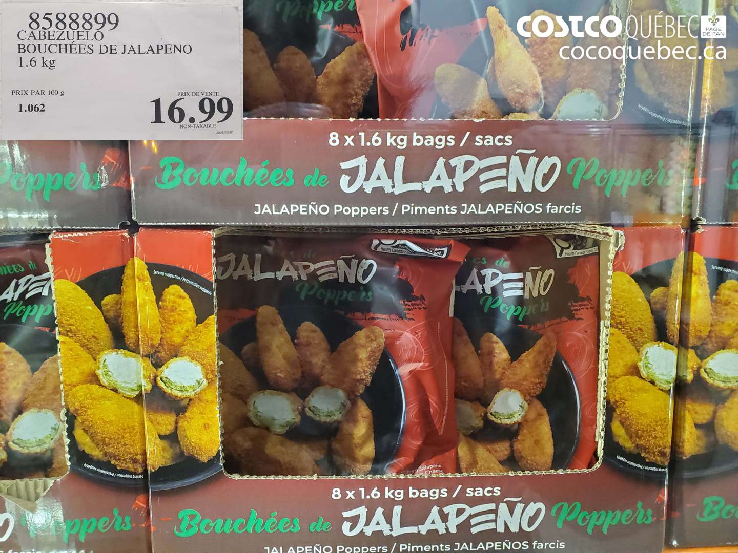 8588899 CABEZUELO BOUCHÉES DE JALAPENO 1.6 kg $16.99