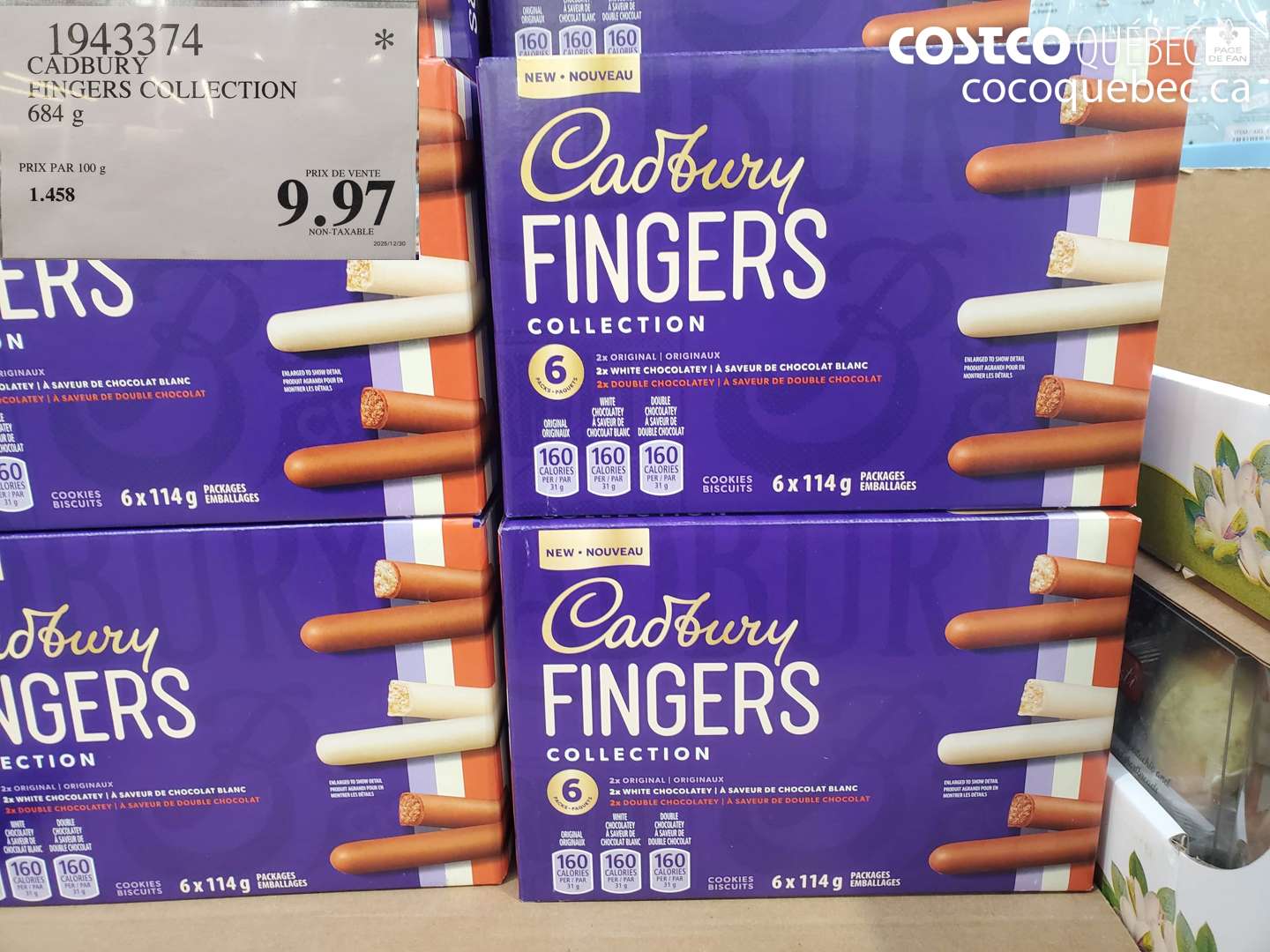 1943374 CADBURY FINGERS COLLECTION $9.97