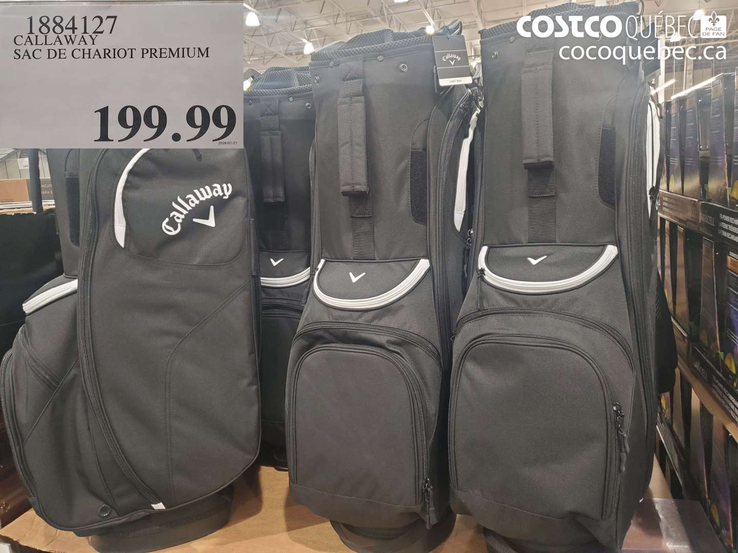 1884127 CALLAWAY SAC DE CHARIOT PREMIUM $199.99