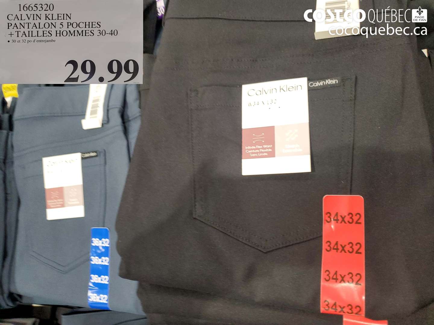 1665320 CALVIN KLEIN PANTALON 5 POCHES + TAILLES HOMMES 30-40 $29.99