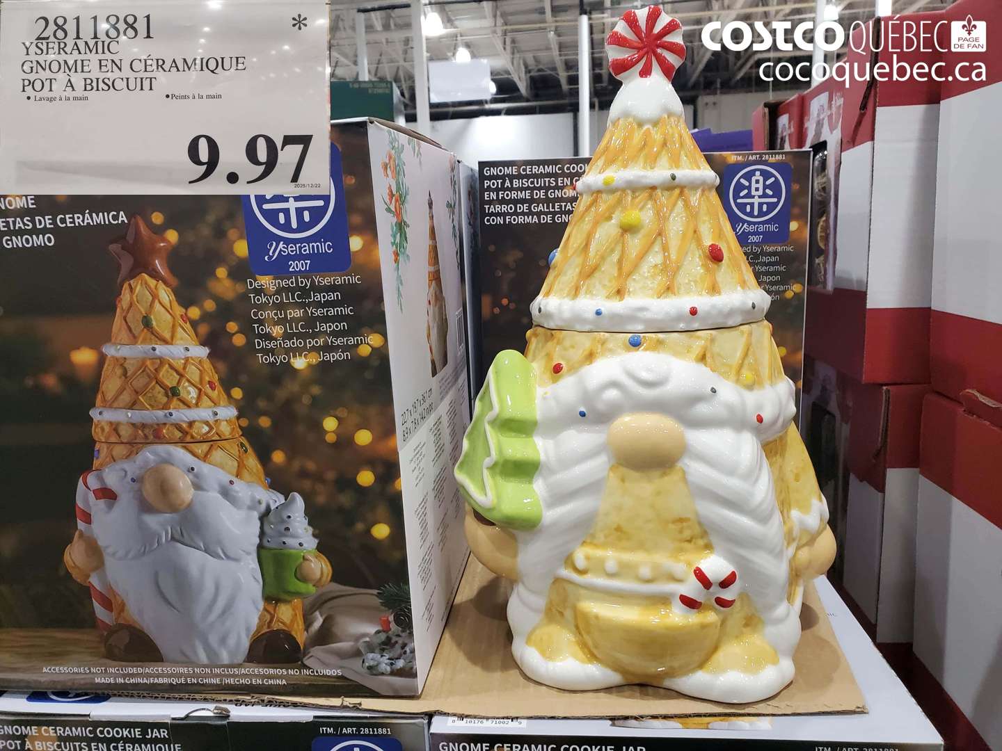 2811881 CERAMIC GNOME POT À BISCUIT $9.97